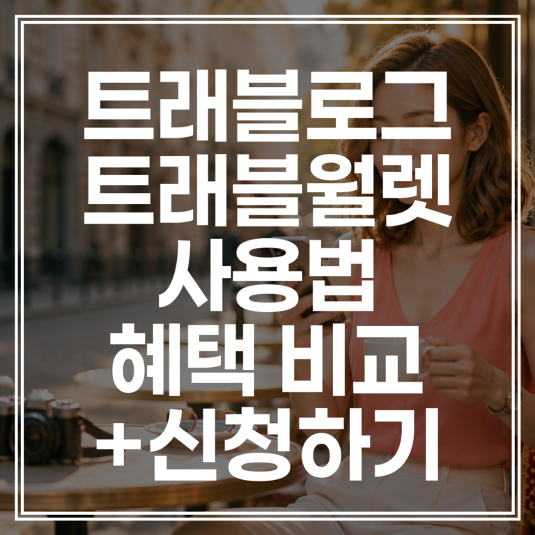 트래블로그 트래블월렛 사용법 | 혜택 비교 (+신청하기)