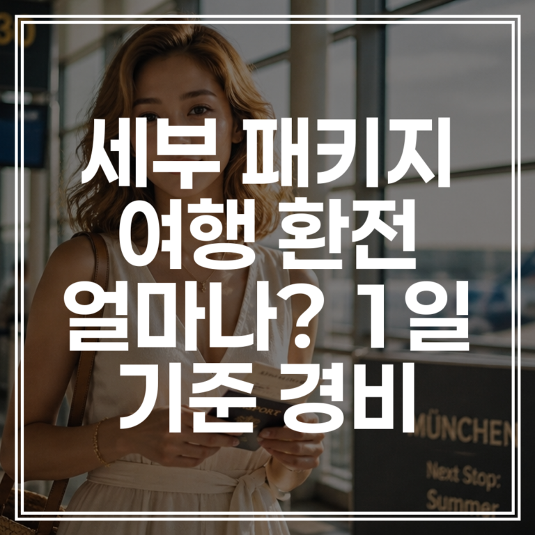 세부 패키지 여행 환전 얼마나? | 1박 기준 마사지 팁 달러 환전 총정리 (+최신 정보 확인)
